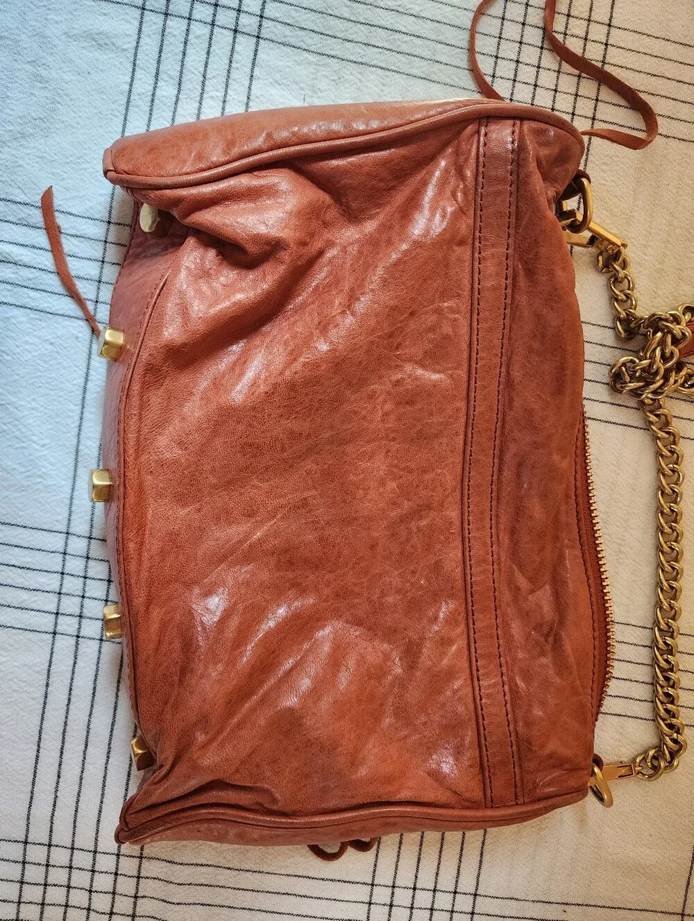 Rebecca Minkoff MAC Leather Crossbody Handbag, Brown